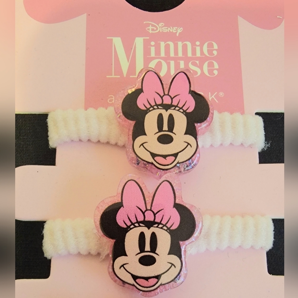 NWT! Disney 6 pack Minnie Mouse Ponytail Holders toddler little girl scrunchie - Picture 2 of 5